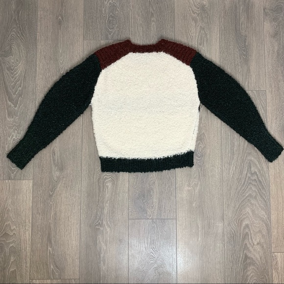 Isabel Marant Owel Colour Block Knit Sweater Ecru & Bottle Green Size US 34 - Picture 13 of 15
